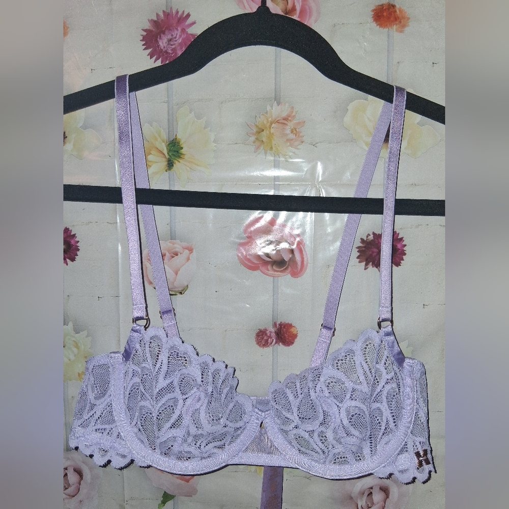 Savage X Fenty X-Ray Vision Unlined Demi Bra Purple  32B